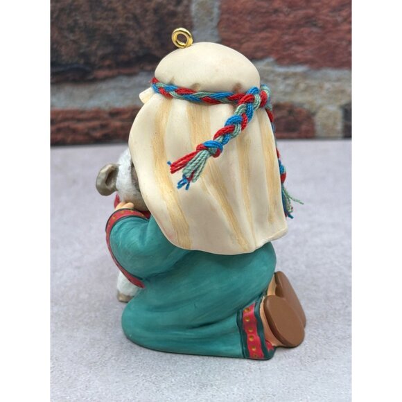 Hallmark 2004 Keepsake Ornament Godchild Holiday Memory Shepard with Sheep - Picture 4 of 5